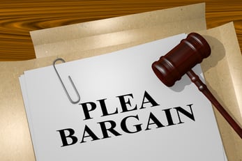 Plea Bargain folder at gavel